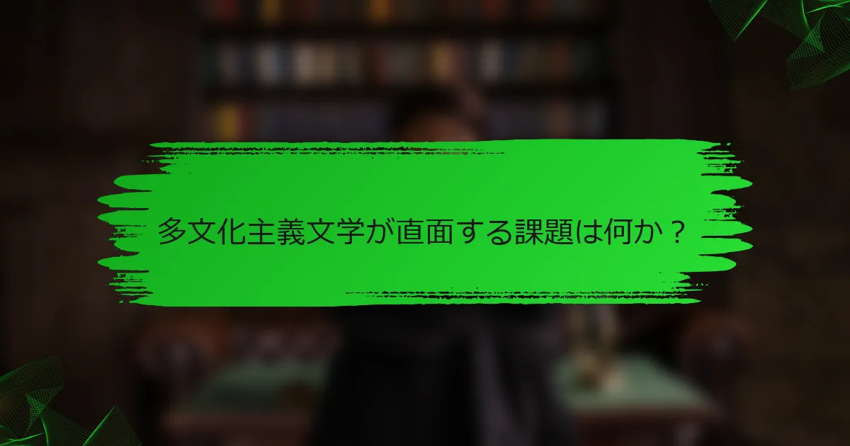 多文化主義文学が直面する課題は何か？