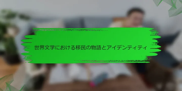 世界文学における移民の物語とアイデンティティ