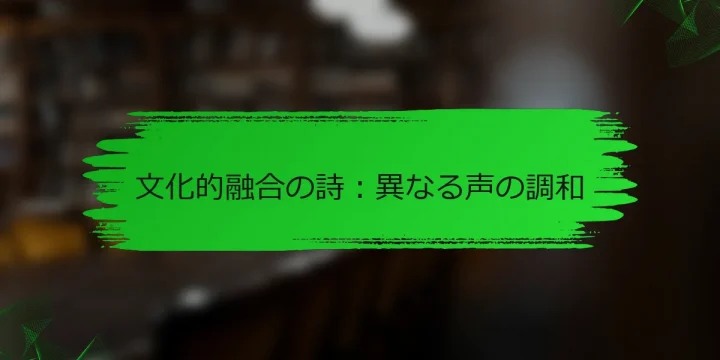 文化的融合の詩：異なる声の調和