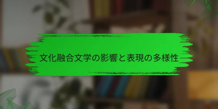 文化融合文学の影響と表現の多様性