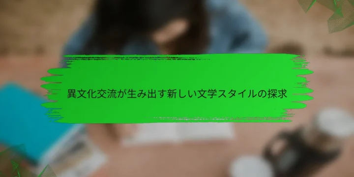 異文化交流が生み出す新しい文学スタイルの探求
