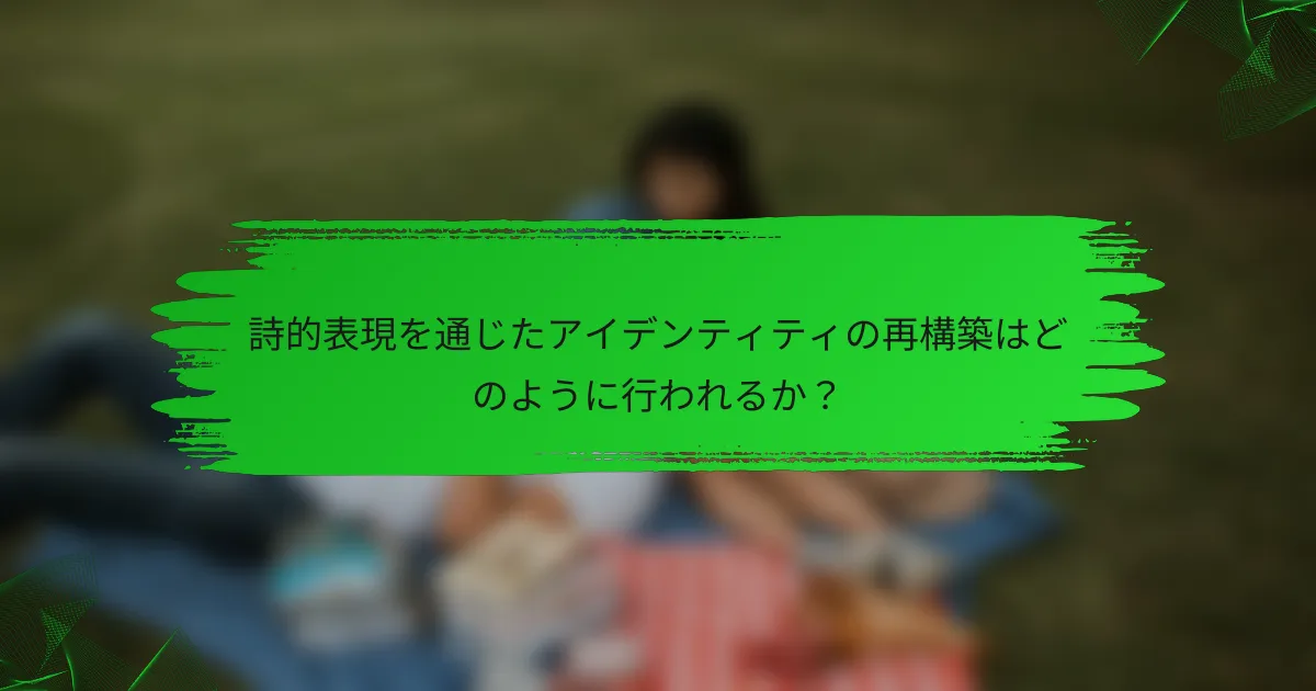詩的表現を通じたアイデンティティの再構築はどのように行われるか？
