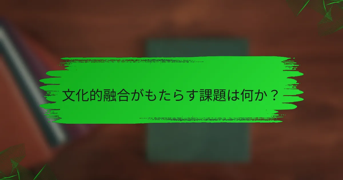 文化的融合がもたらす課題は何か？