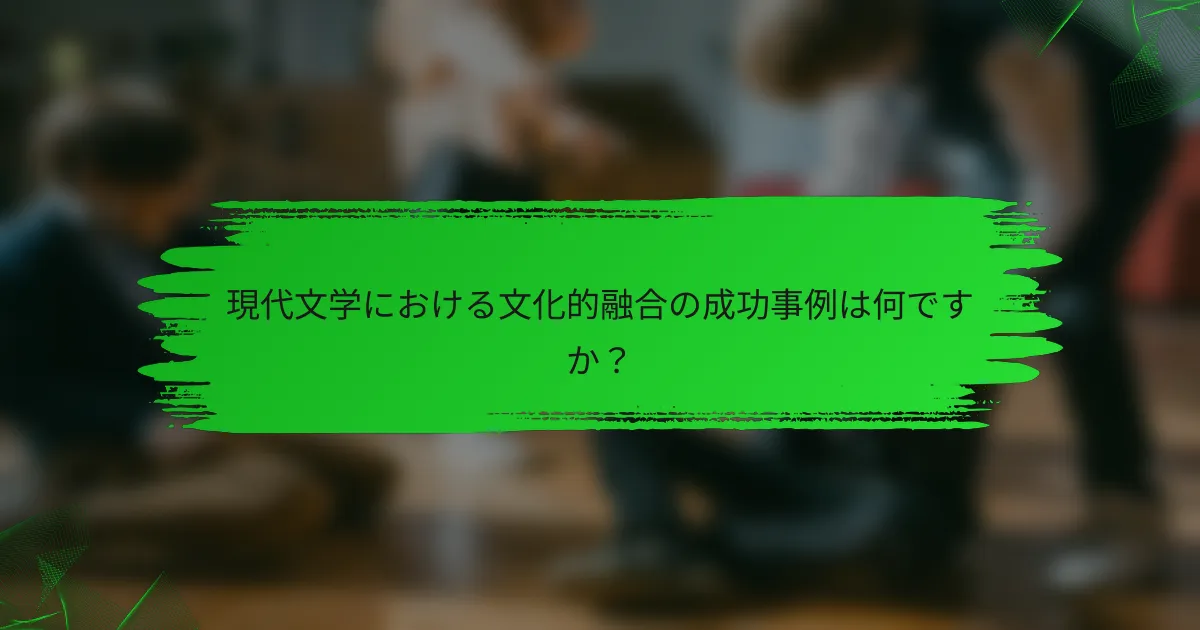 現代文学における文化的融合の成功事例は何ですか？